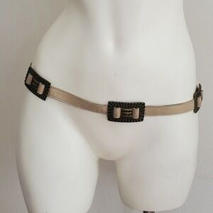 Love Strength Cairo Hip Belt Sand Genuine Suede Leather Conchos NEW Boho Western